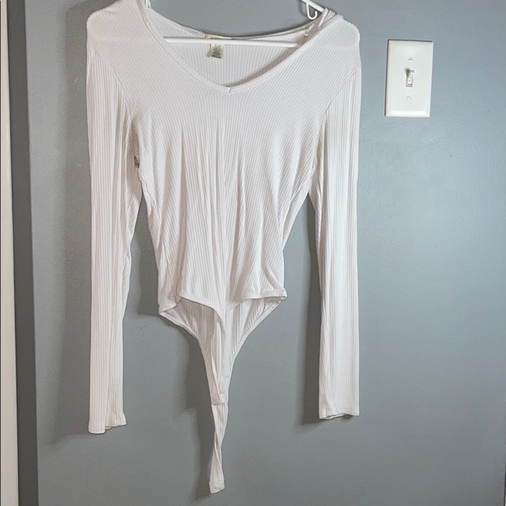 White Long Sleeve Bodysuit